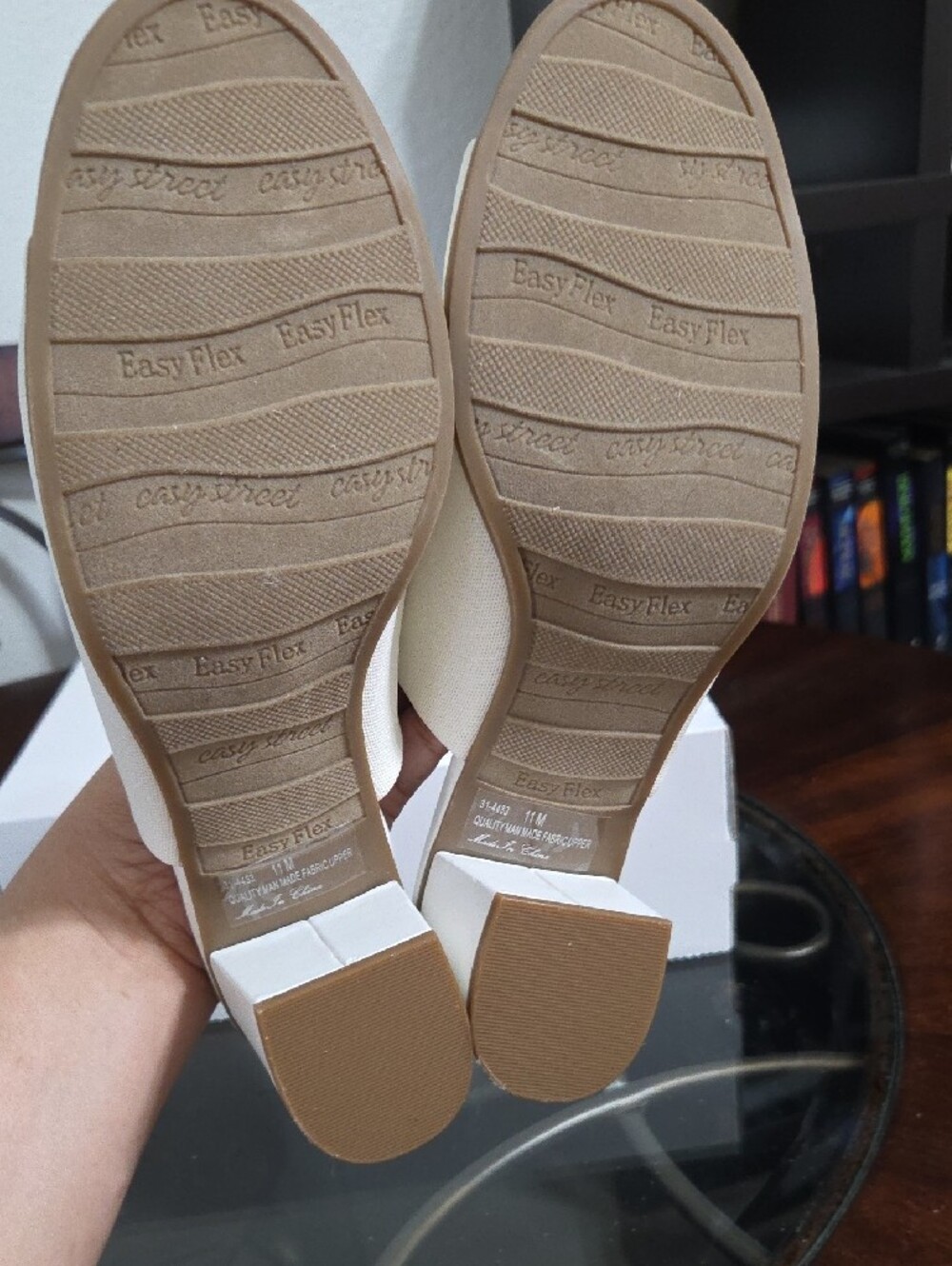 easy street White Open-Toe Block Heel Mules - Picture 8 of 8